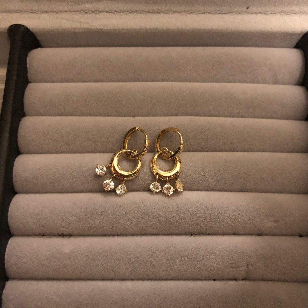 14K gold earrings